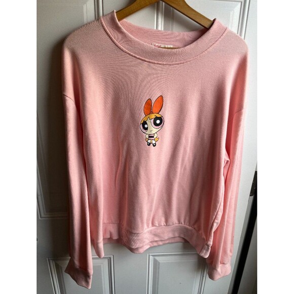 Cartoon Network Tops - Romwe Powerpuff Girls Blossom Sweatshirt XL Pink Y2K Graphic Top
